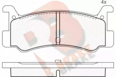 R BRAKE rb0621 -  Комплект тормозных колодок, дисковый тормоз